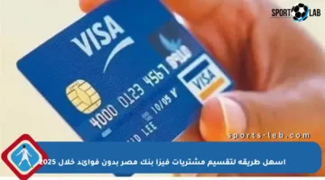 أسهل طريقة لتقسيم مشتريات فيزا بنك مصر بدون فوائد خلال 2025